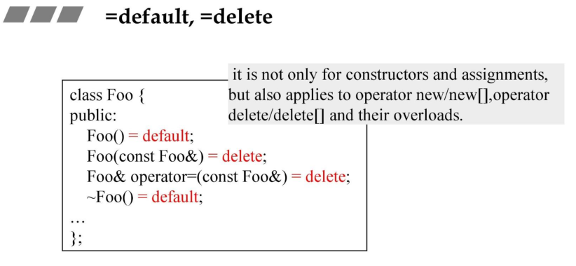 =default 和 =delete